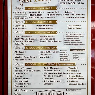 Menu. So many choices! Study it before ordering!