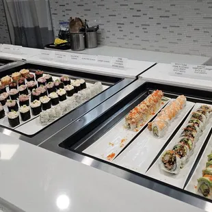 Sushi spread