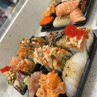 sushi and sashimi, sashimi, sushi, food