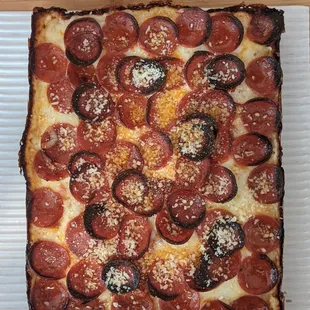 Pep pizza, check out @focacciaboi on instagram for sale info