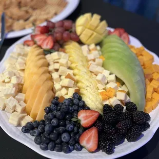 Cheese and fruit platter