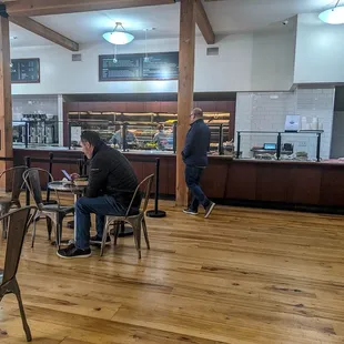 only one person in line at 12:30pm