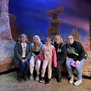In the cave area