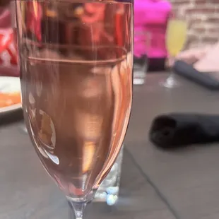 This was waiting for us at the table when we arrived. Rosé of some sort I presume