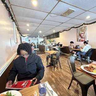 Inside of the restaurant.