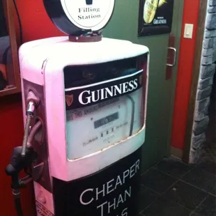 a vintage gas pump