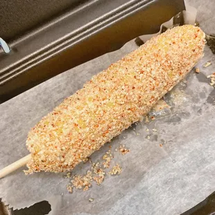 a corn on a stick