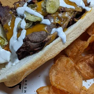 Pit Pulled Beef Sandwich