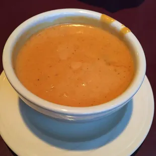 Crab bisque soup. Totally amazing!! A must have!