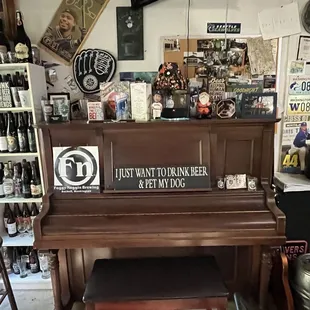 a piano in a pub