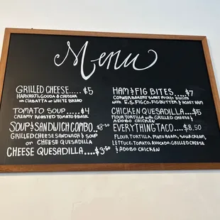 Foggy menu!