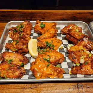 Buffalo Wing Mango, Habanero Wing, Lemon Pepper Wing