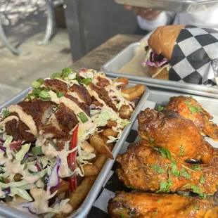 Buffalo Wings and Loaded Fries