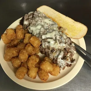 The delicious Philly steak sandwich! Try one today!