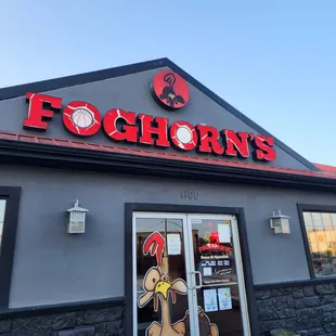 the front of the restaurant