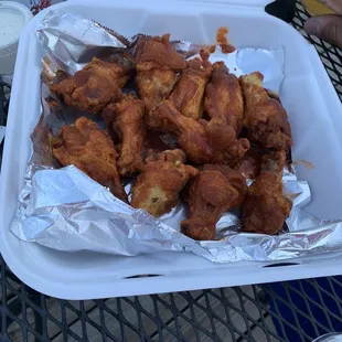 Cajun - really good - as you eat them, good flavor, delayed spicy kick.