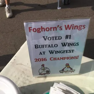 Voted #1 Buffalo Wings at the 2016 Wingfest