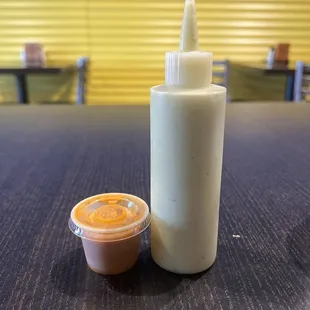 Picante Sauce and Garlic Aoili