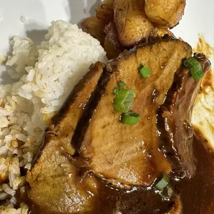 Beef with red wine sauce