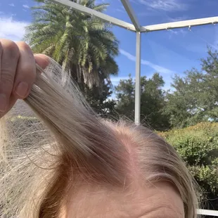 This was AFTER the process. Looks terrible!  Two different colors.