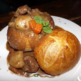 Lamb Stew in a Bread Bowl