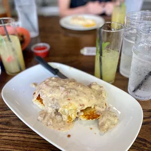 $16 SOUTHERN FRIED CHICKEN BISCUIT - gravy was delicious! Chunks of meat &amp; loved the biscuit!