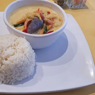 Spicy Green curry shrimp soup  made my tummy so happy