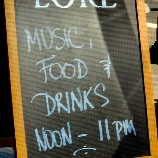 Folk Lore sign outside