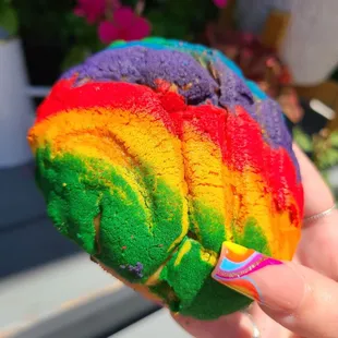 Pride Concha 10/10!  Follow Cakes by Felicia on IG  Available @ Folklore