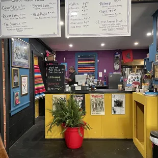 the interior of the cafe