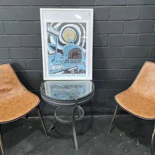 two chairs and a table