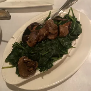 Sauteed Spinach with Mushrooms