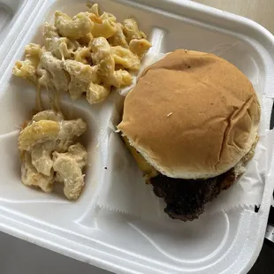 Cheeseburger and Mac n cheese