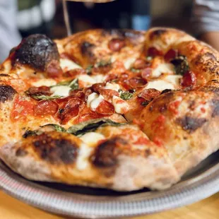 SALAME CALABRESE fresh mozzarella, pecorino romano, basil, olive oil