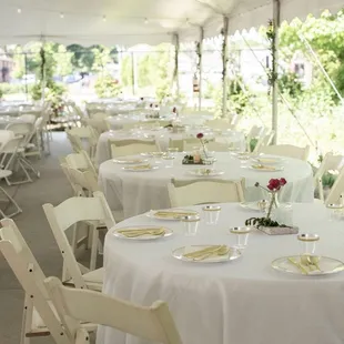 Reception under the tent