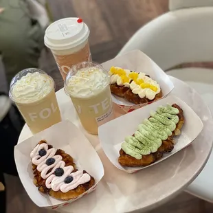 Blueberry, Matcha, Mango Croffles  @phidingthefam