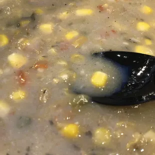 Shrimp, crab, and corn bisque