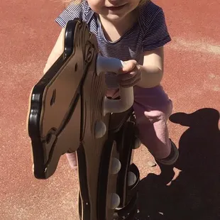 No kiddie playground is complete without a rocking horse and my toddler loved this one!