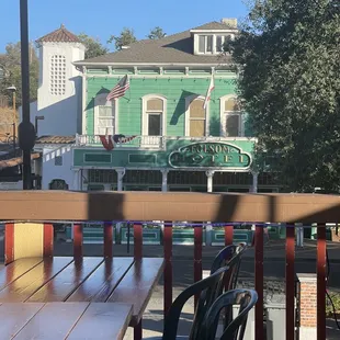 Our view from grabbing dinner across the street