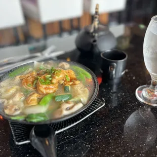 Wonton soup with shrimp