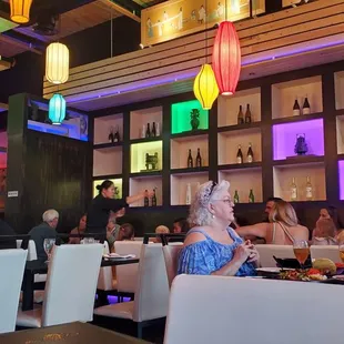 people eating at a restaurant