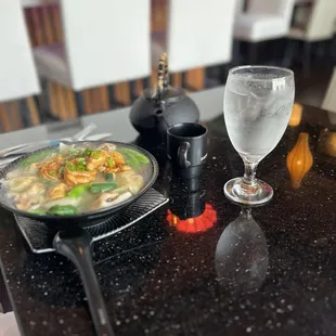 Wonton soup with shrimp