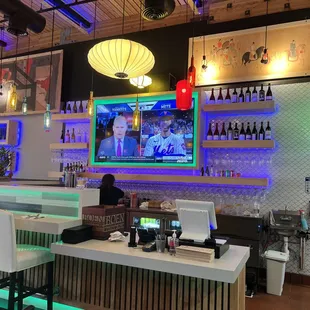 Tv sports and beautiful bar