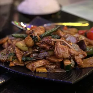 a plate of food on a table