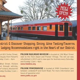 Located at 198 Wool St., next to the Folsom Railroad Depot