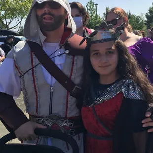 Ezio and the Lady Leila entering the fair