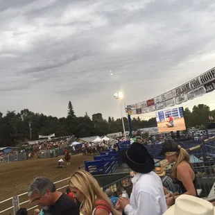 View from Corral Club seating with food/drink seat service.