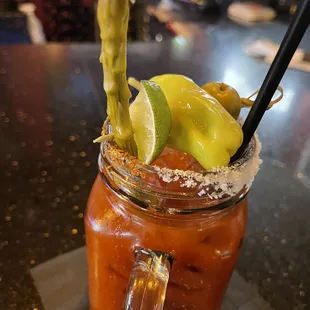 Delicious and just the right amount of spice! House-made Bloody Mary