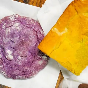 Ube Mochi Cookie &amp; Matcha Brownie