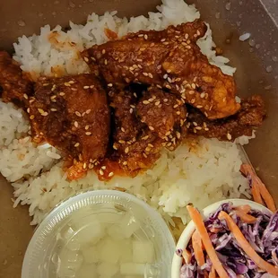 Spicy korean fried chicken